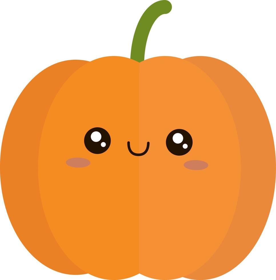 Cute pumpkin, illustration, vector on white background.