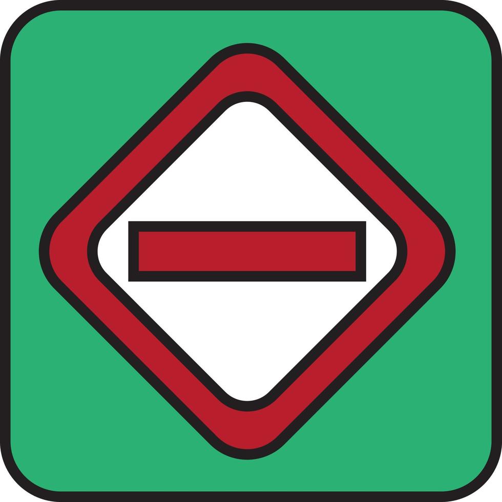Señal de carretera roja, ilustración, vector sobre fondo blanco.