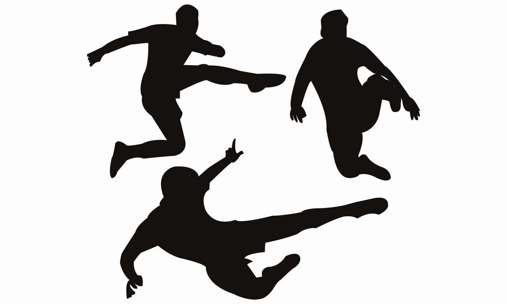 Football Sport People Silhouettes Vector Design