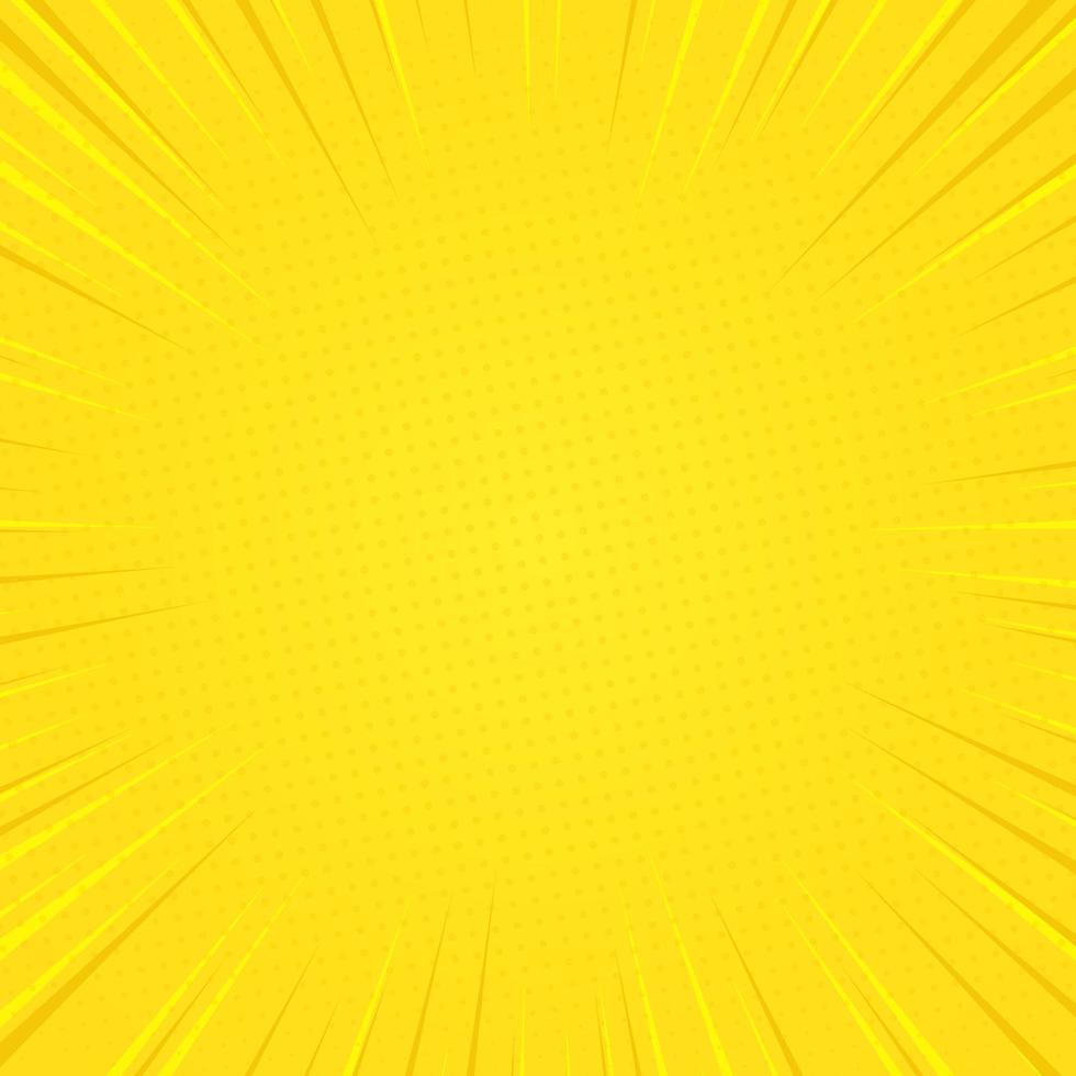 yellow halftone comic cartoon background vector