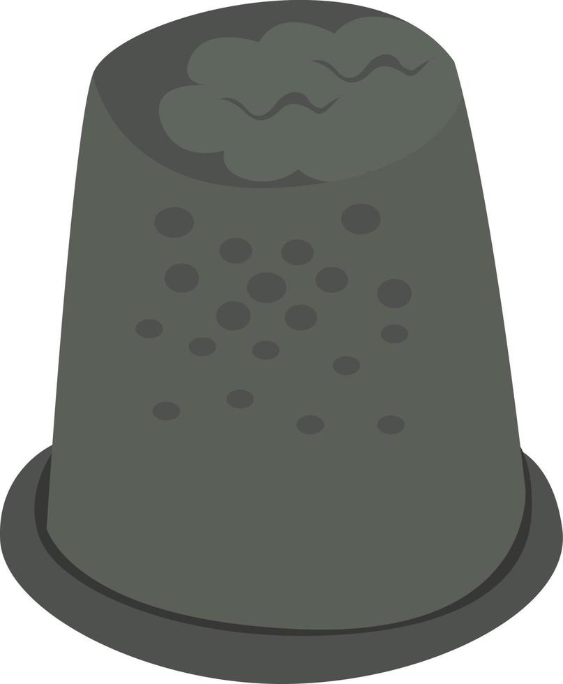 Thimble for thumb, illustration, vector on white background.