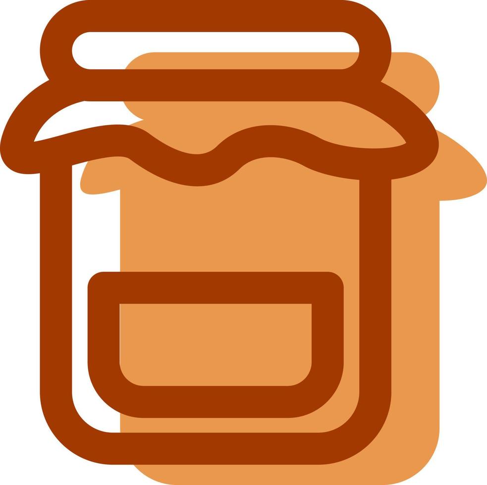 Jar of jam, illustration, vector on a white background