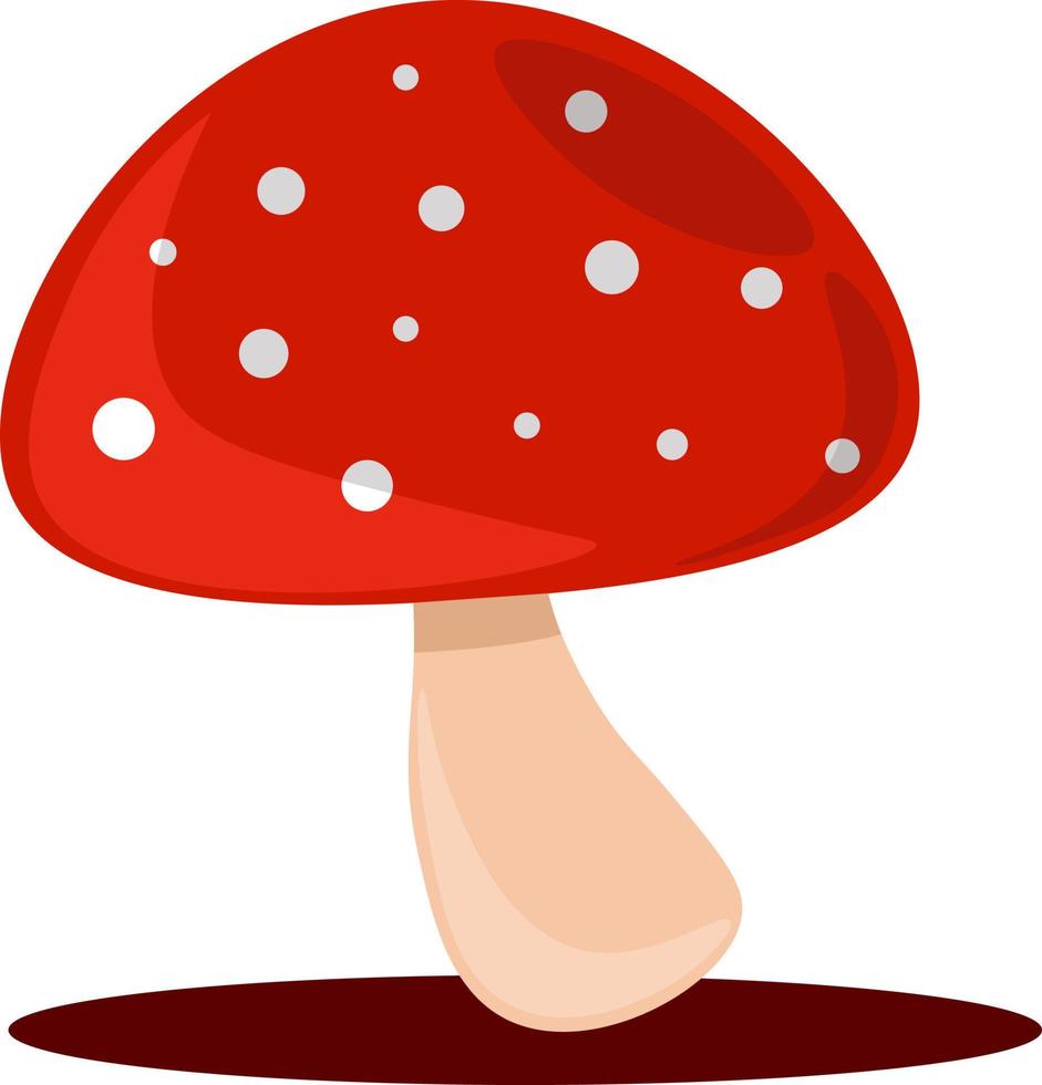 Forest mushroom, illustration, vector on white background.