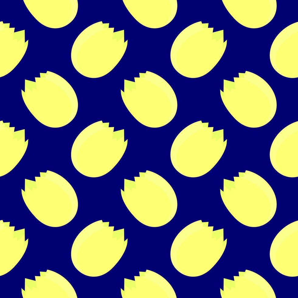 Broken egg, seamless pattern on blue background. 13710535 Vector Art at