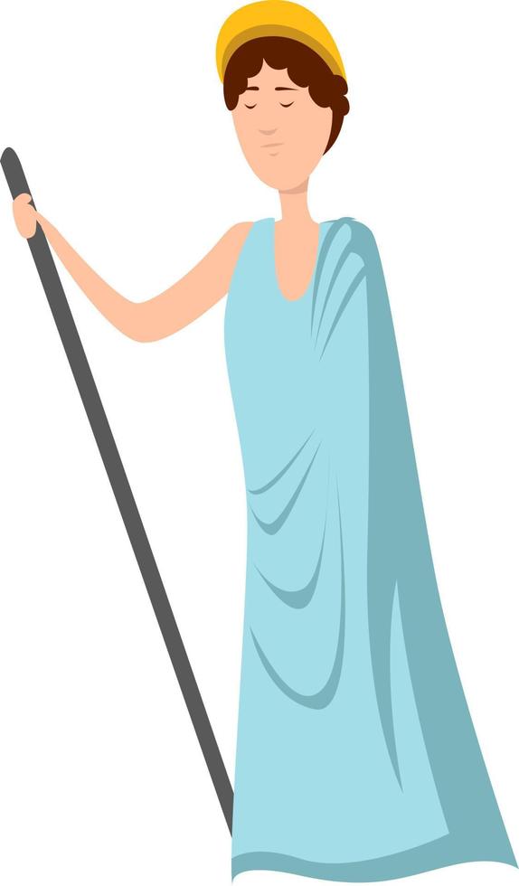 Hera Goddess, illustration, vector on white background