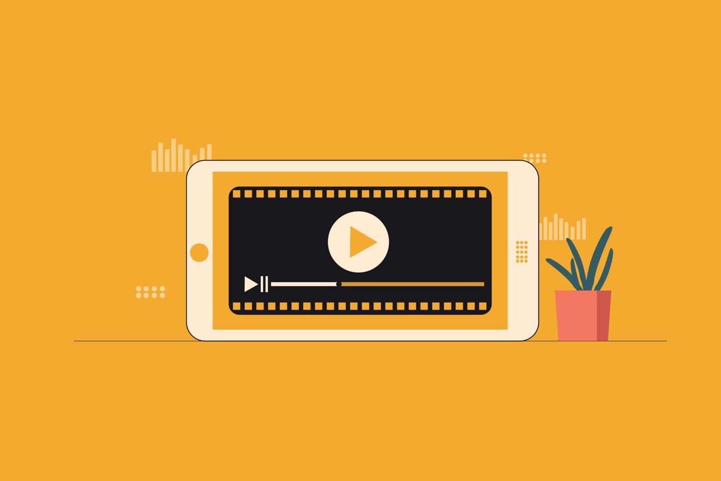 Simple Video player banner design 13710628 Vector Art at Vecteezy