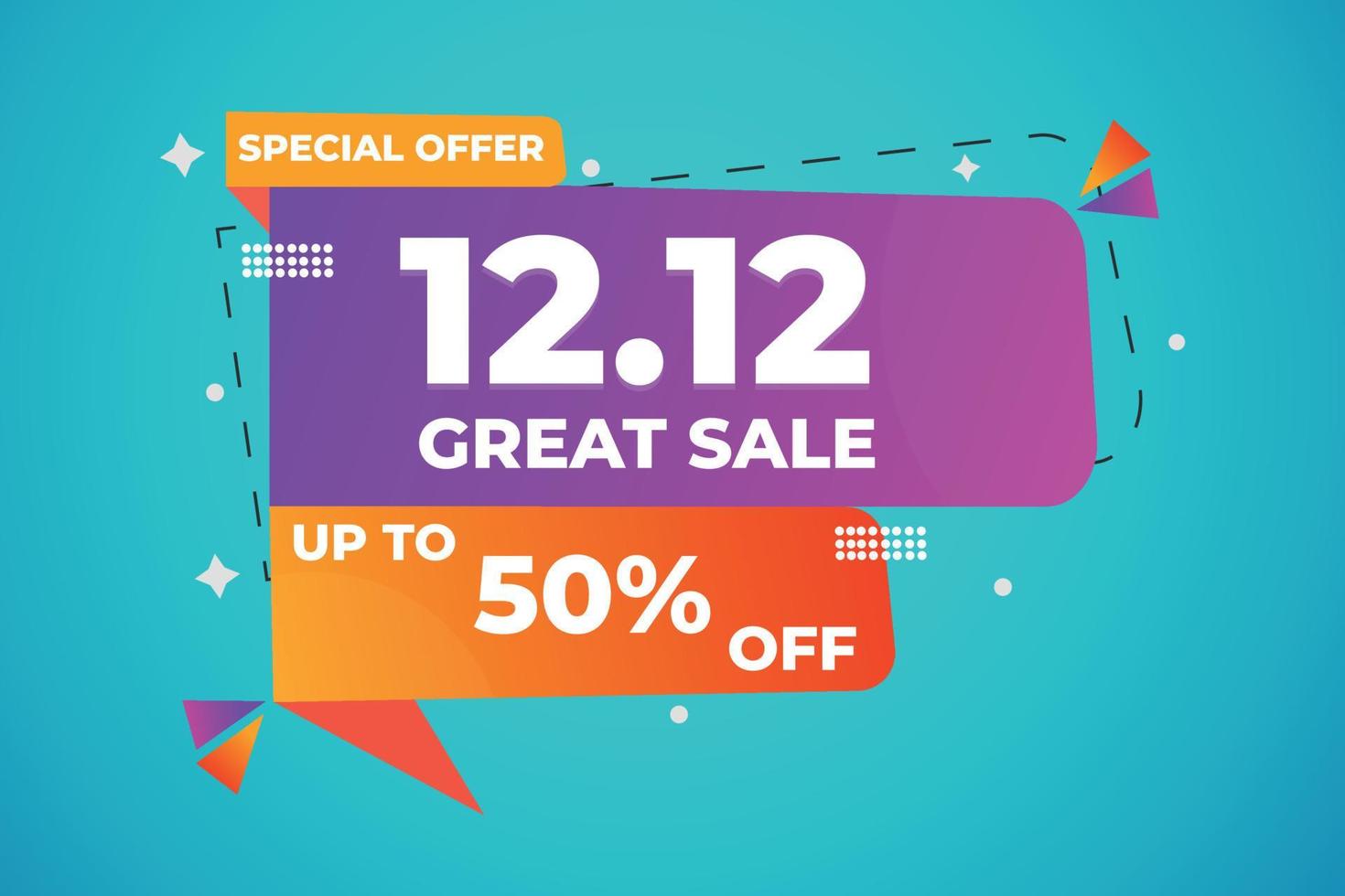 12.12 shopping day sale design vector