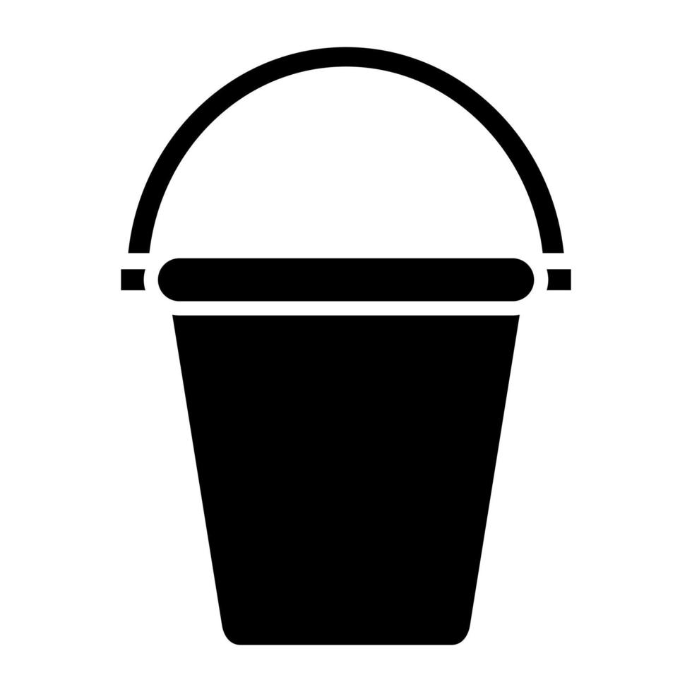 Sand Bucket Icon Style vector