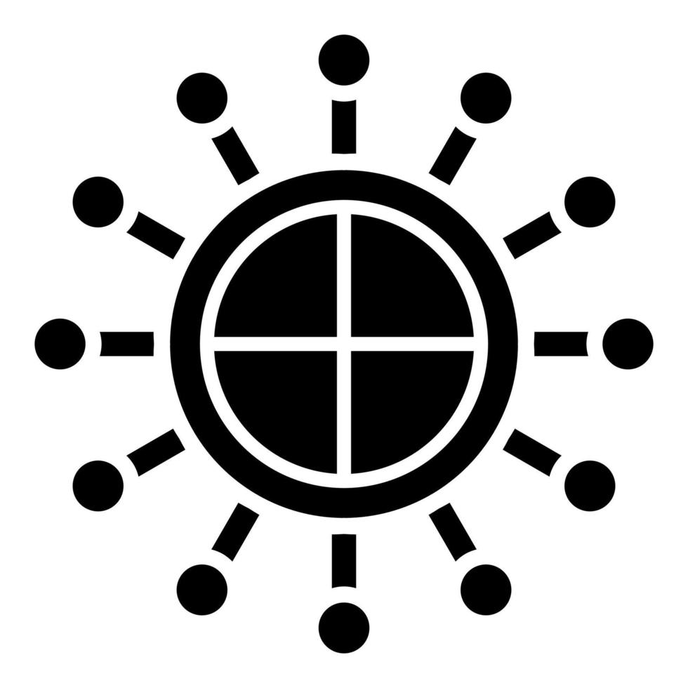 Nautical Wheel Icon Style vector