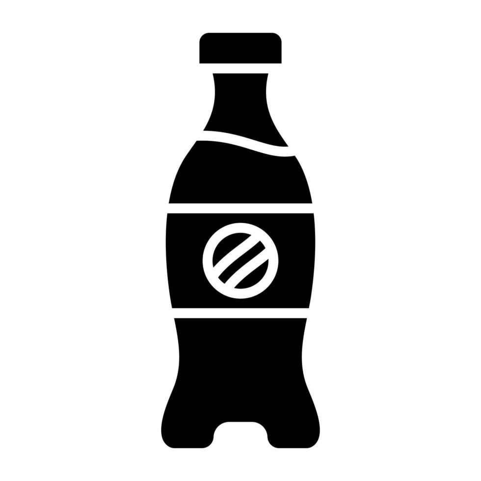 estilo de icono de botella de cola vector