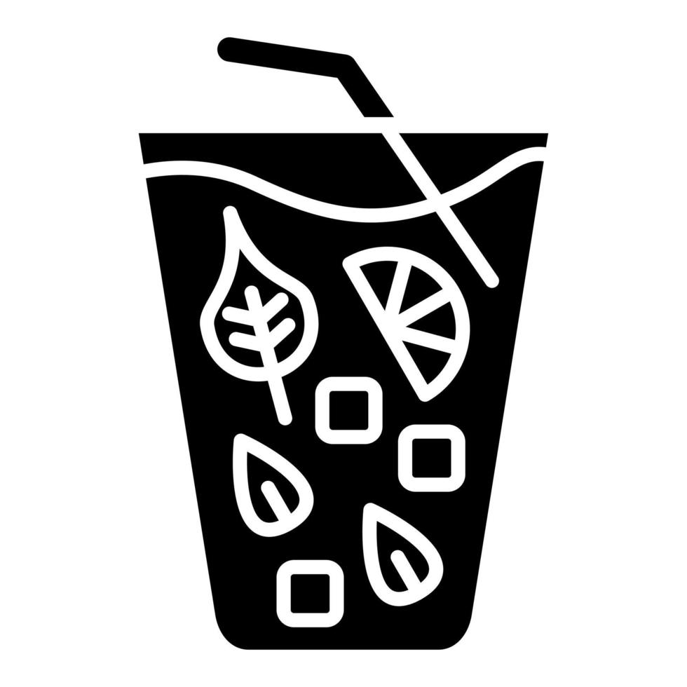 estilo de icono de mojito vector