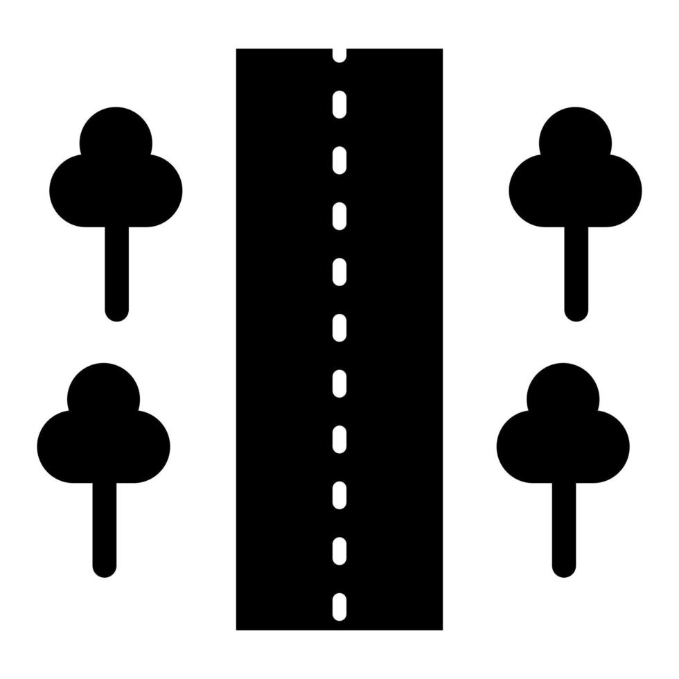 estilo de icono de carretera vector