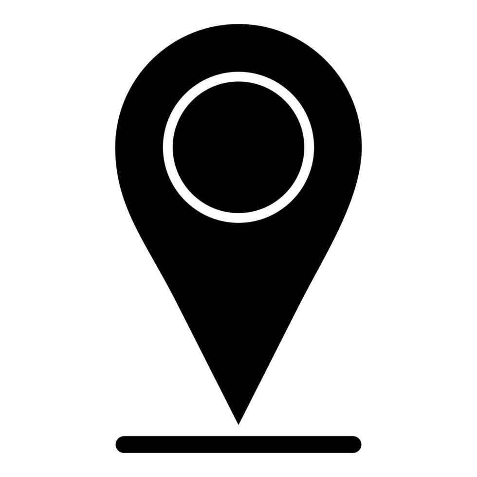 estilo de icono de ubicación actual vector