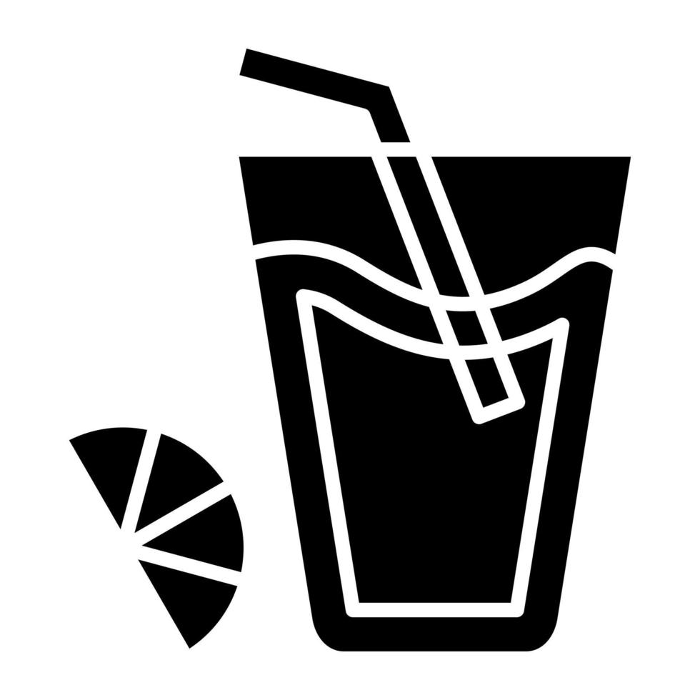 estilo de icono de jugo de naranja vector