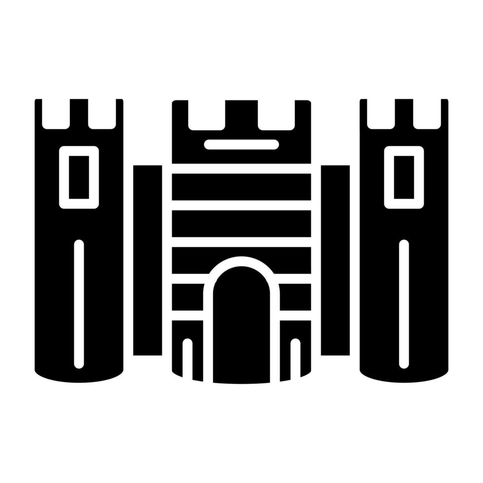 estilo de icono de castillo vector