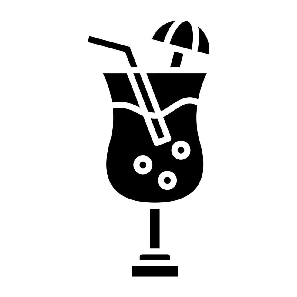 estilo de icono de piña colada vector