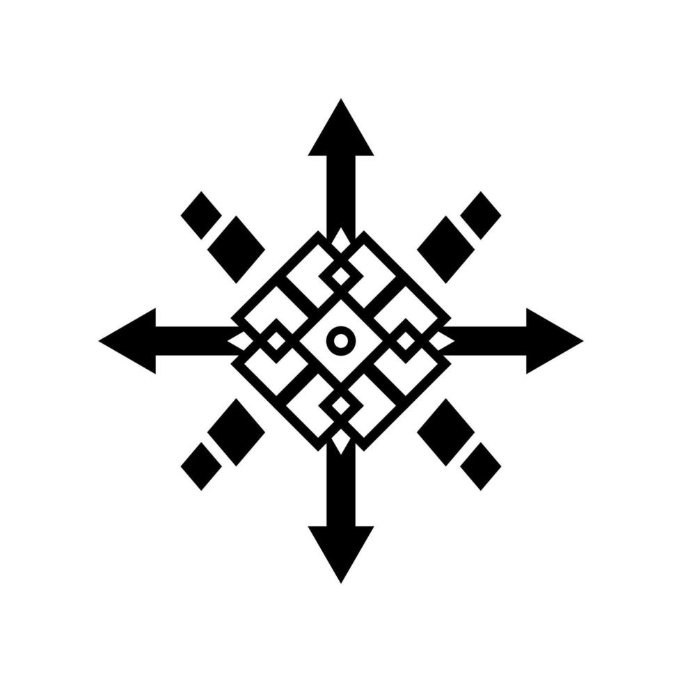Black Ethnic Geometric Pattern vector