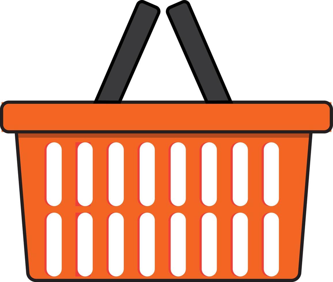 Shopping cart, illustration, vector on white background.