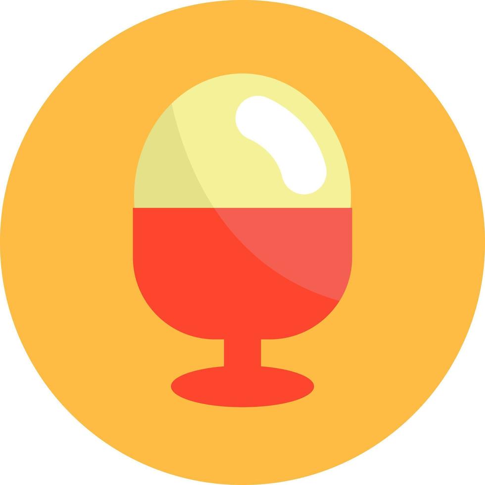 Breakfast boiled egg, illustration, vector on a white background.