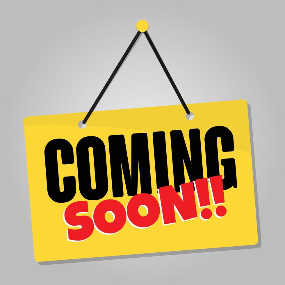 Coming soon teaser promo display graphic asset style 1 vector