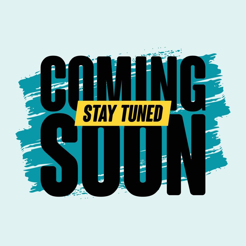 Coming soon teaser promo display graphic asset style 3 vector