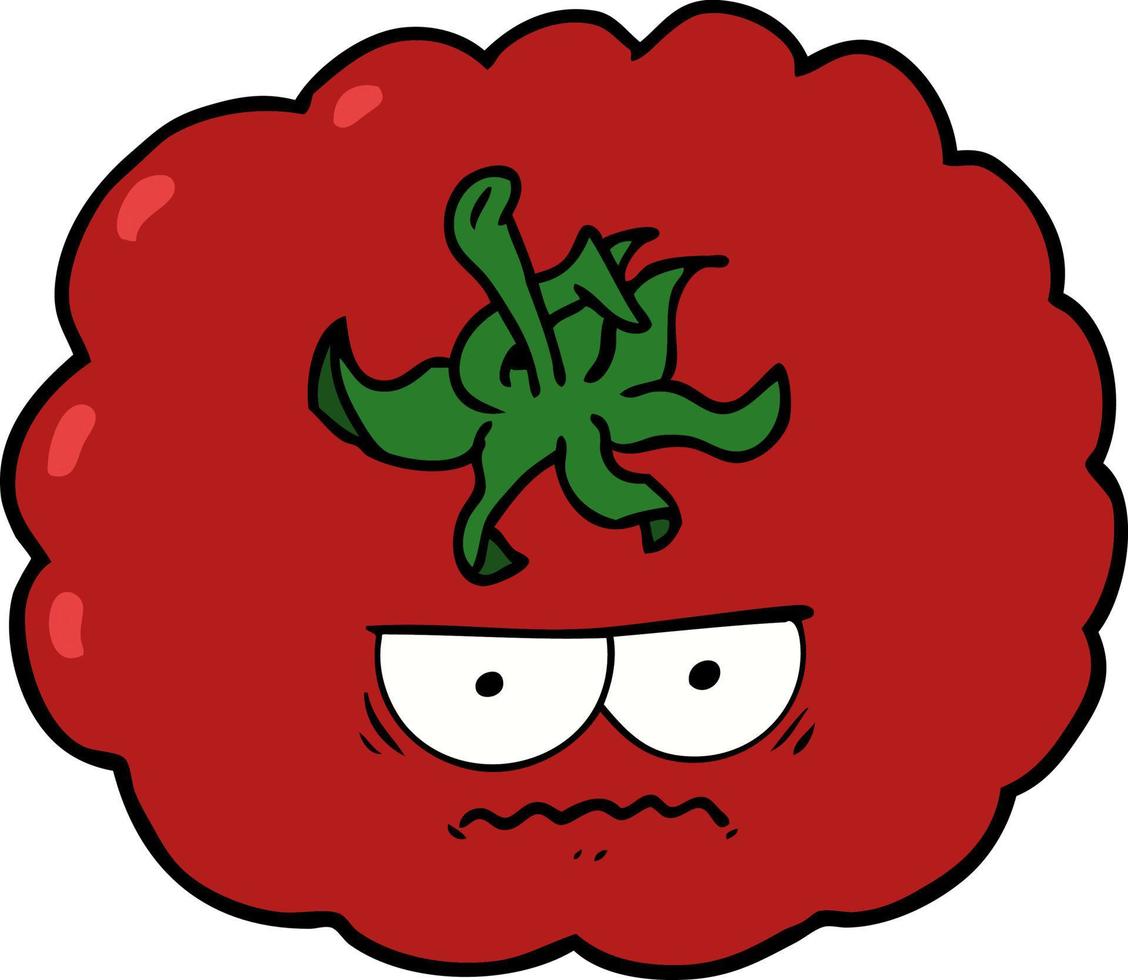 doodle character cartoon tomato vector