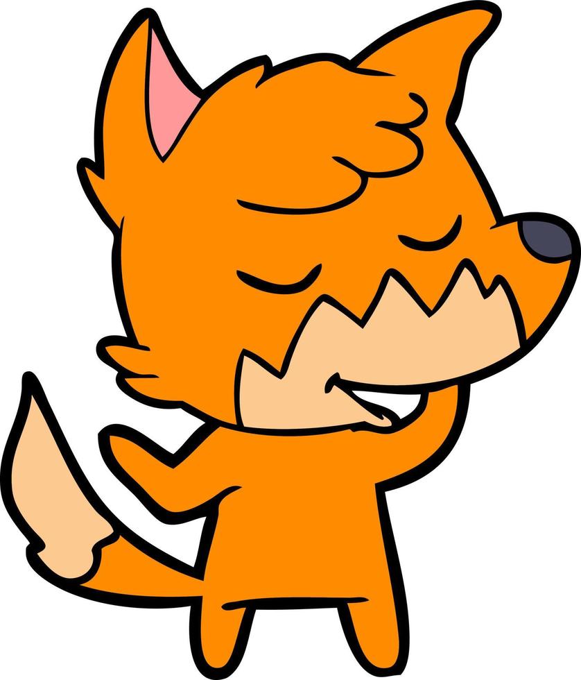 doodle character cartoon fox vector