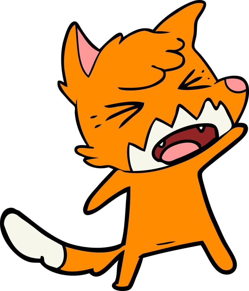 doodle character cartoon fox vector