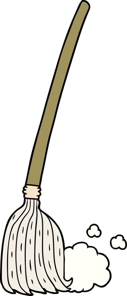 character cartoon broom vector