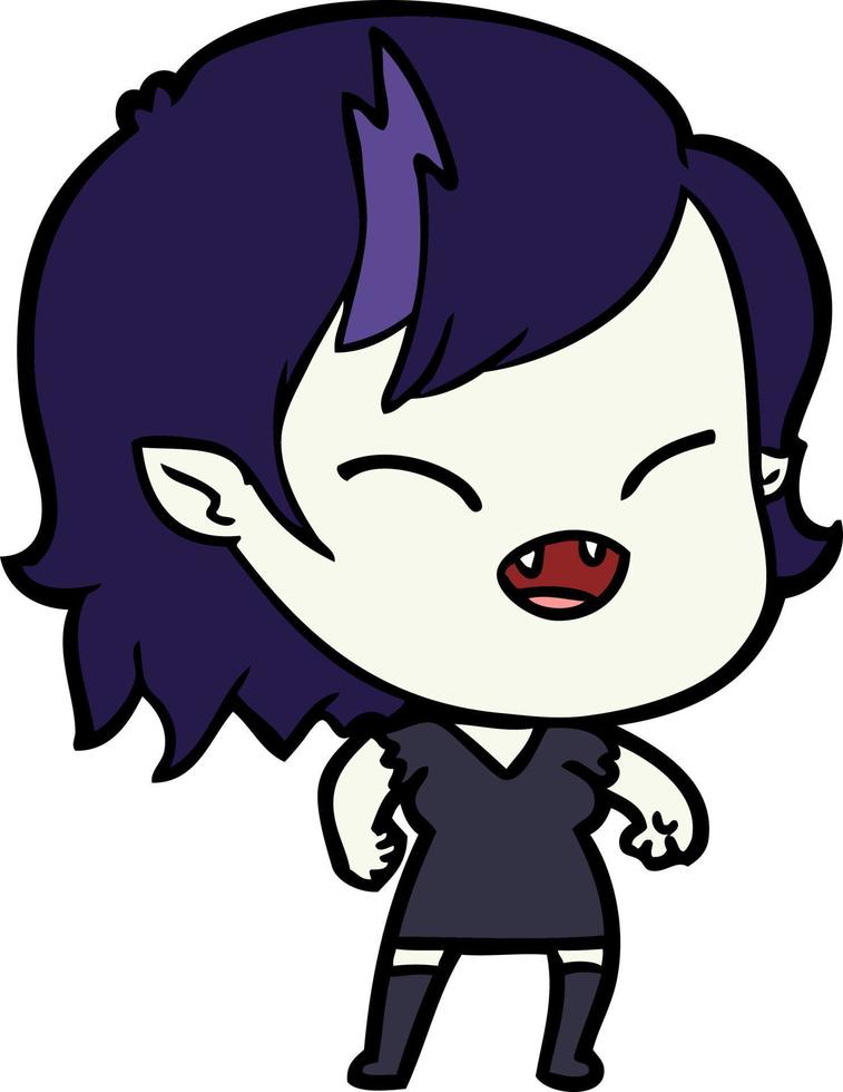 cute cartoon vampire girl vector