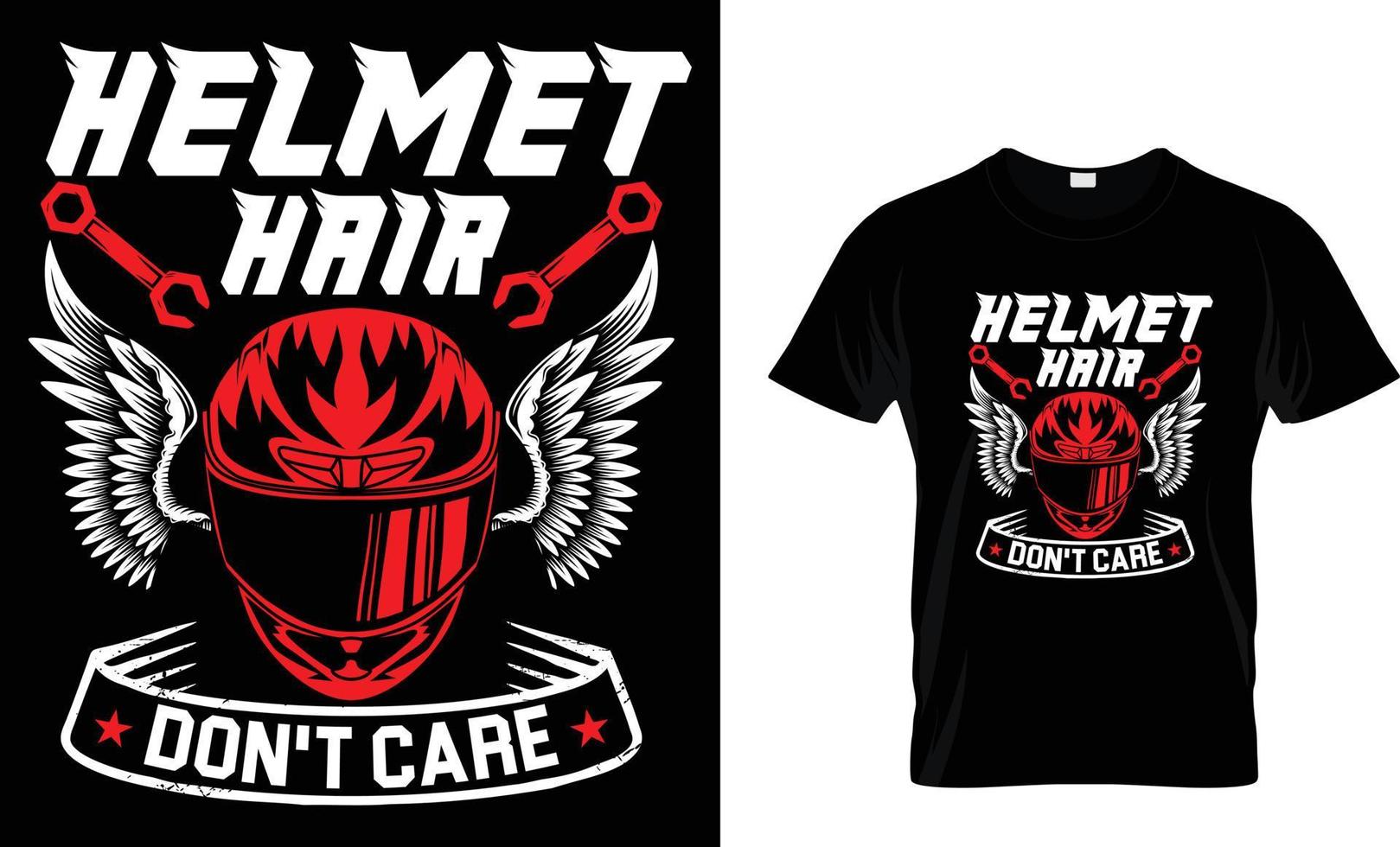 Helmet hair don’t care. Motorcycle vintage graphics vector. 13711225