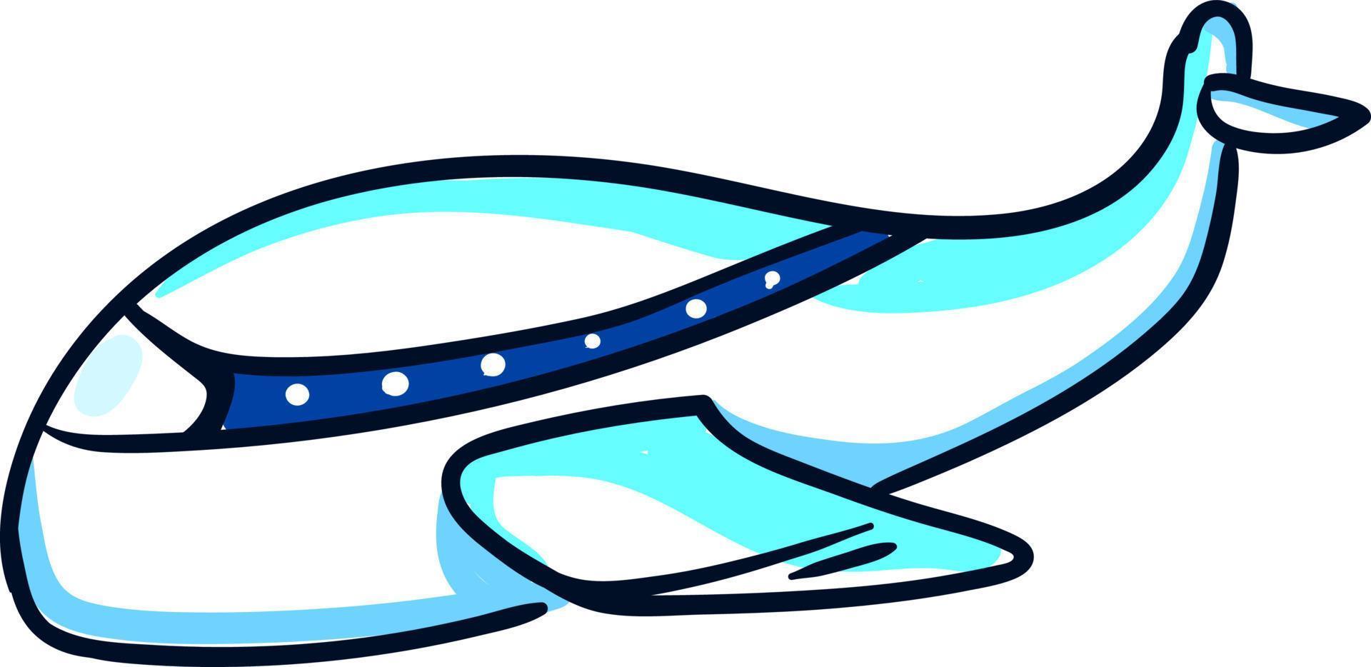 Flying plane, illustration, vector on white background