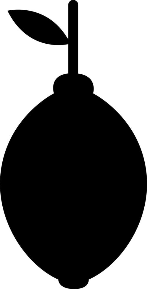 Black lemon, illustration, vector on white background.