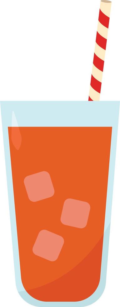jugo de naranja, ilustración, vector sobre fondo blanco.