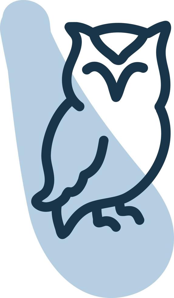 Standing owl, illustration, vector, on a white background. vector