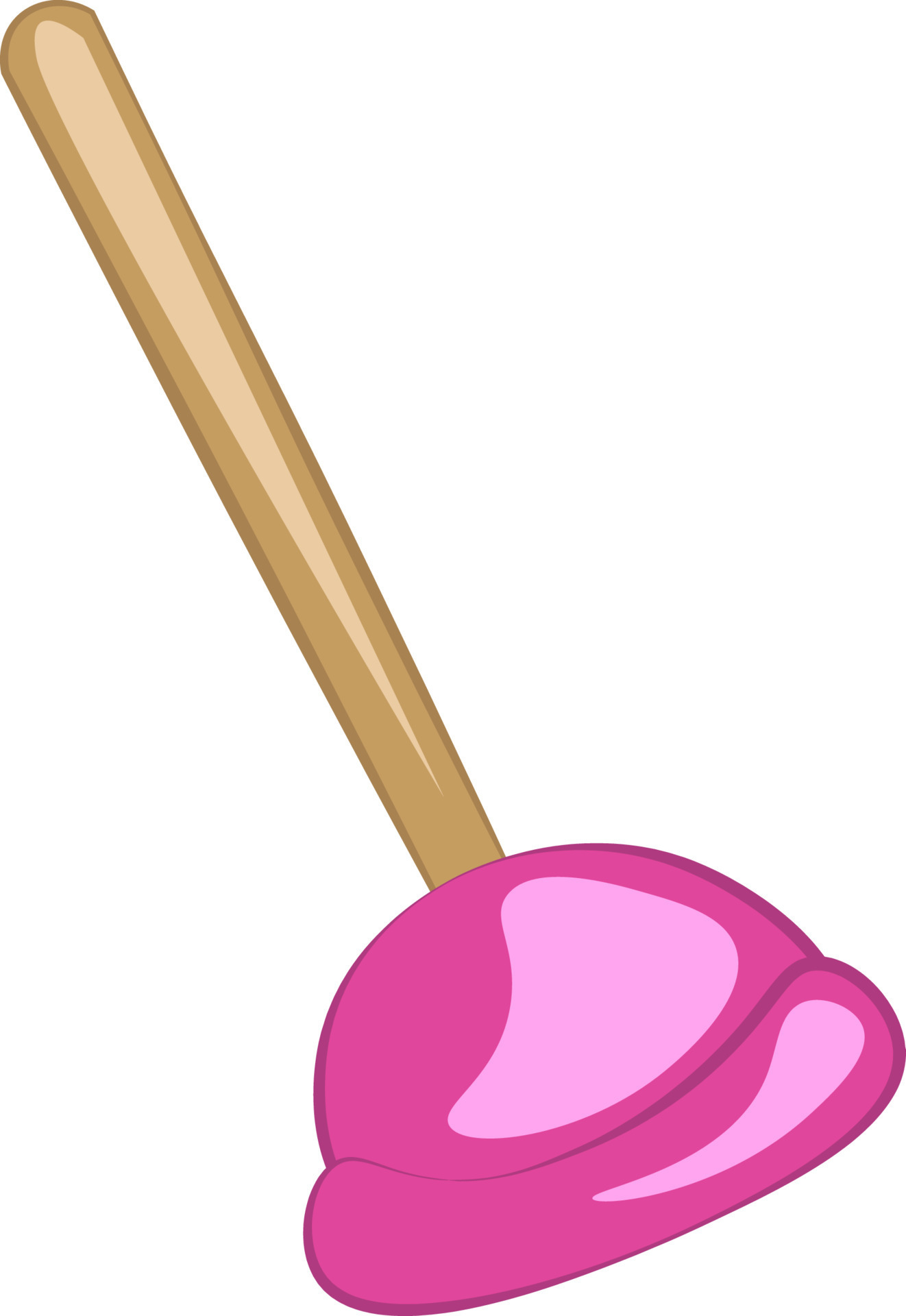 A pink plunger, vector or color illustration. 13711380 Vector Art at