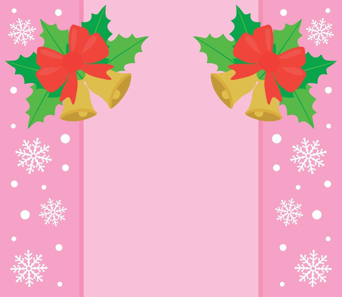 tarjeta de fondo de año nuevo y navidad, rosa vector