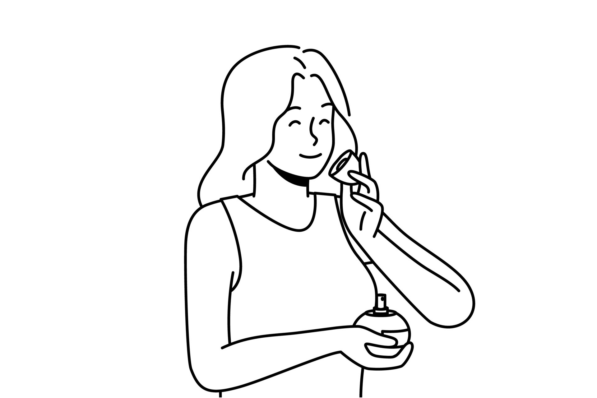 Smiling Young Woman Smelling Perfume Happy Girl With Bottle Enjoy Good smiling-young-woman-smelling-perfume-happy-girl-with-bottle-enjoy-good