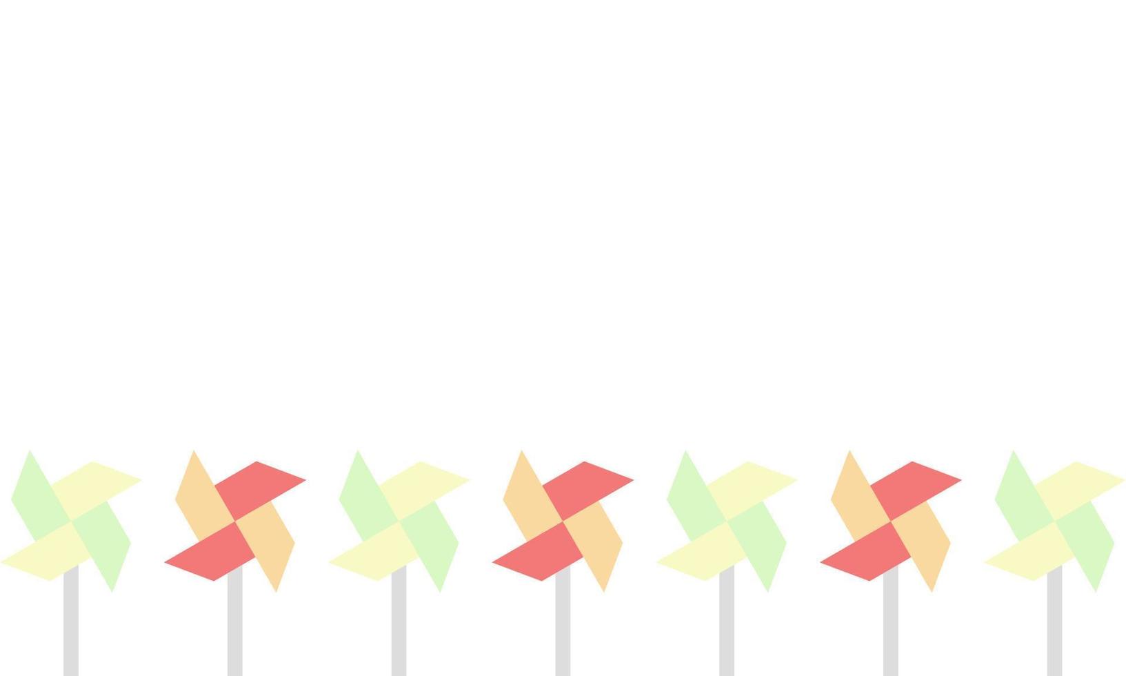 paper windmill background vector