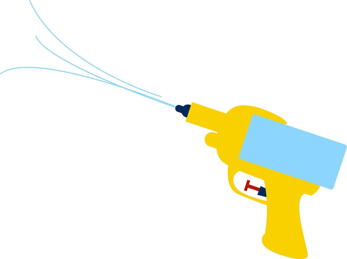 Water gun, illustration, vector on white background.