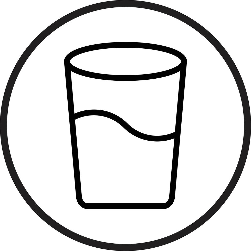 estilo de icono de vaso de agua vector