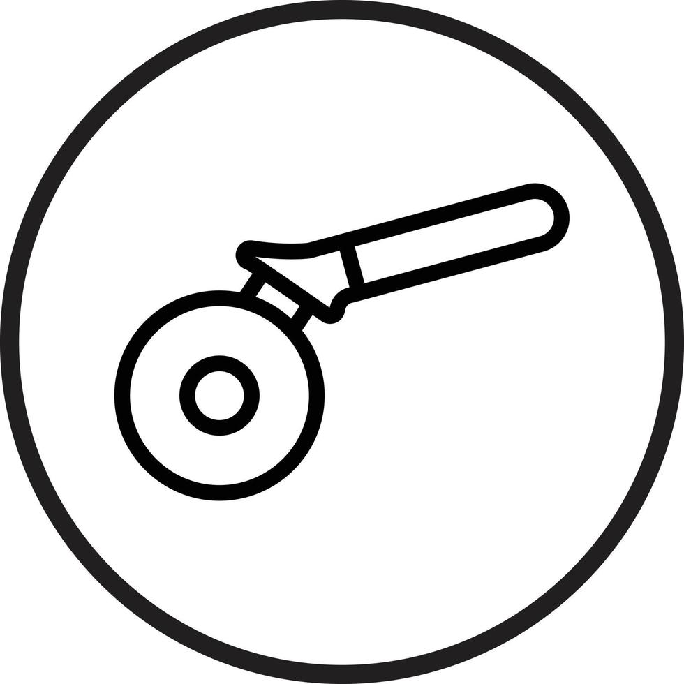 Pizza Cutter Icon Style vector