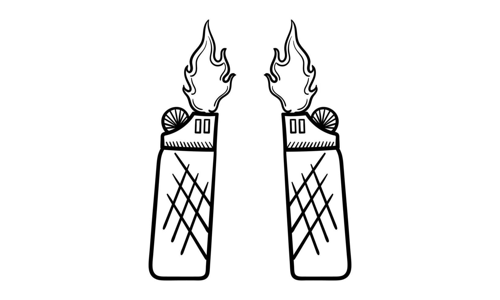 hand drawn matchstick vector