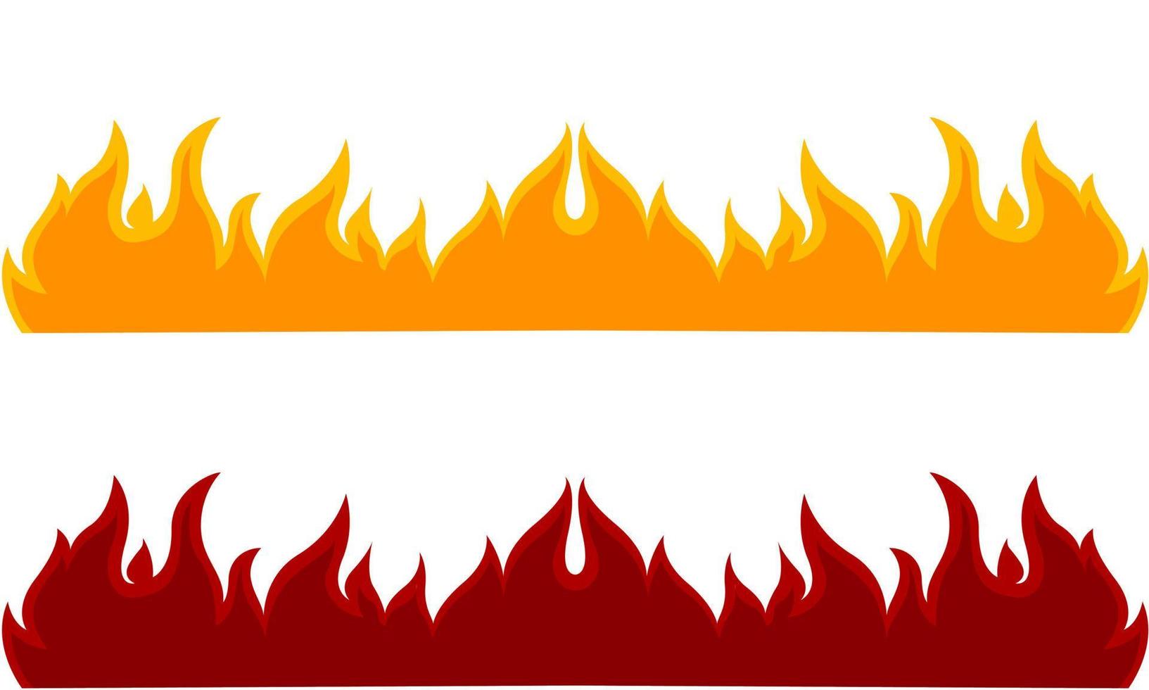 illustration of flames in two different colors vector