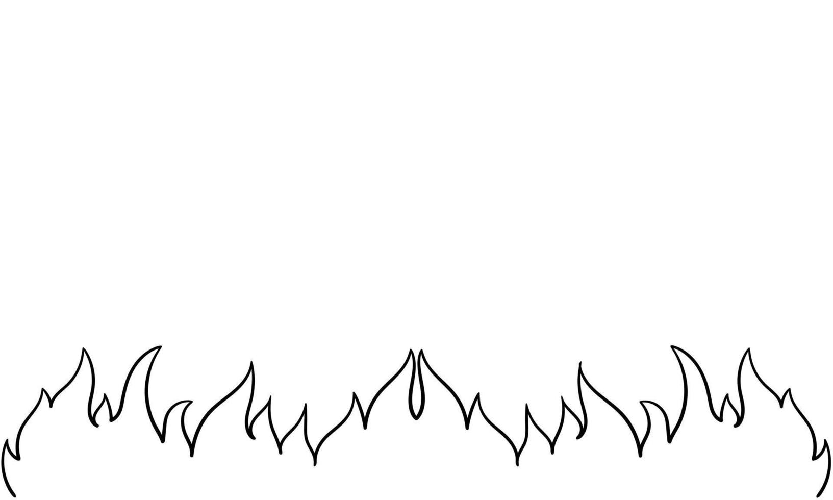 fire hand drawn background vector