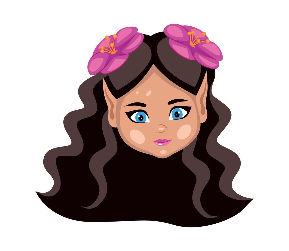 avatar de niña hada vector