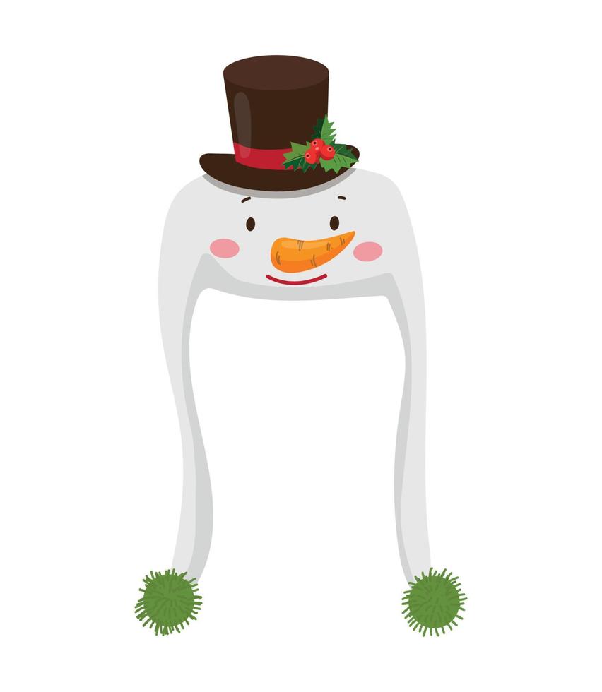 Vector illustration of Hat snowman