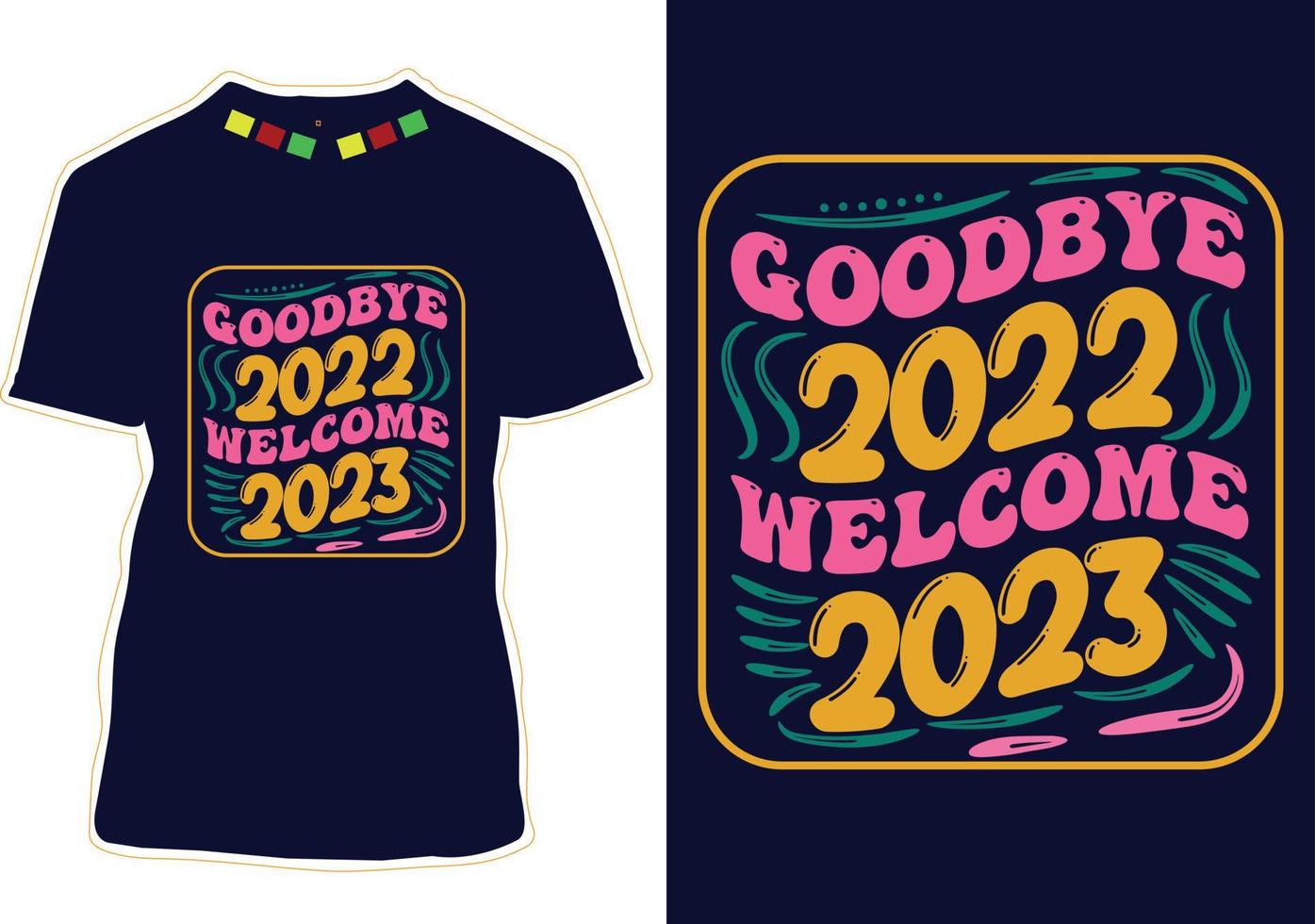 New Year T-shirt Design vector