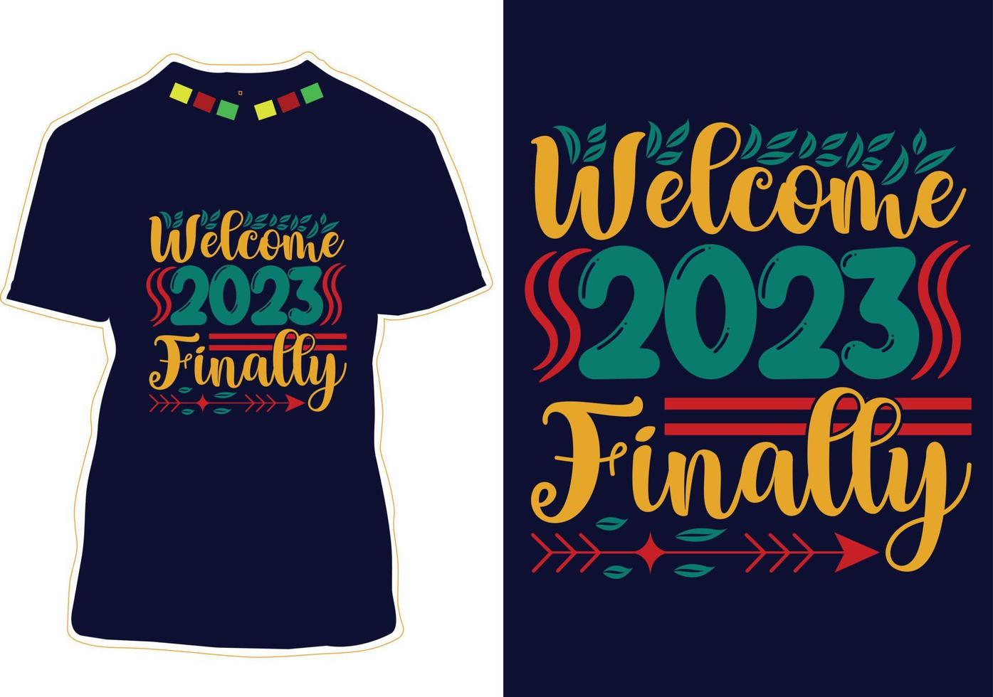 New Year T-shirt Design vector