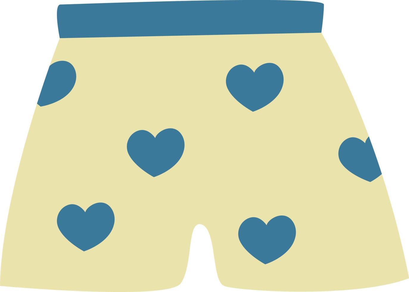 Swimming trunks, illustration, vector, on a white background. vector